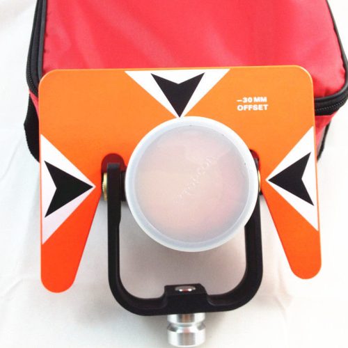 Total Station Accessories NEW RED Single Prism w/ Bag for total station