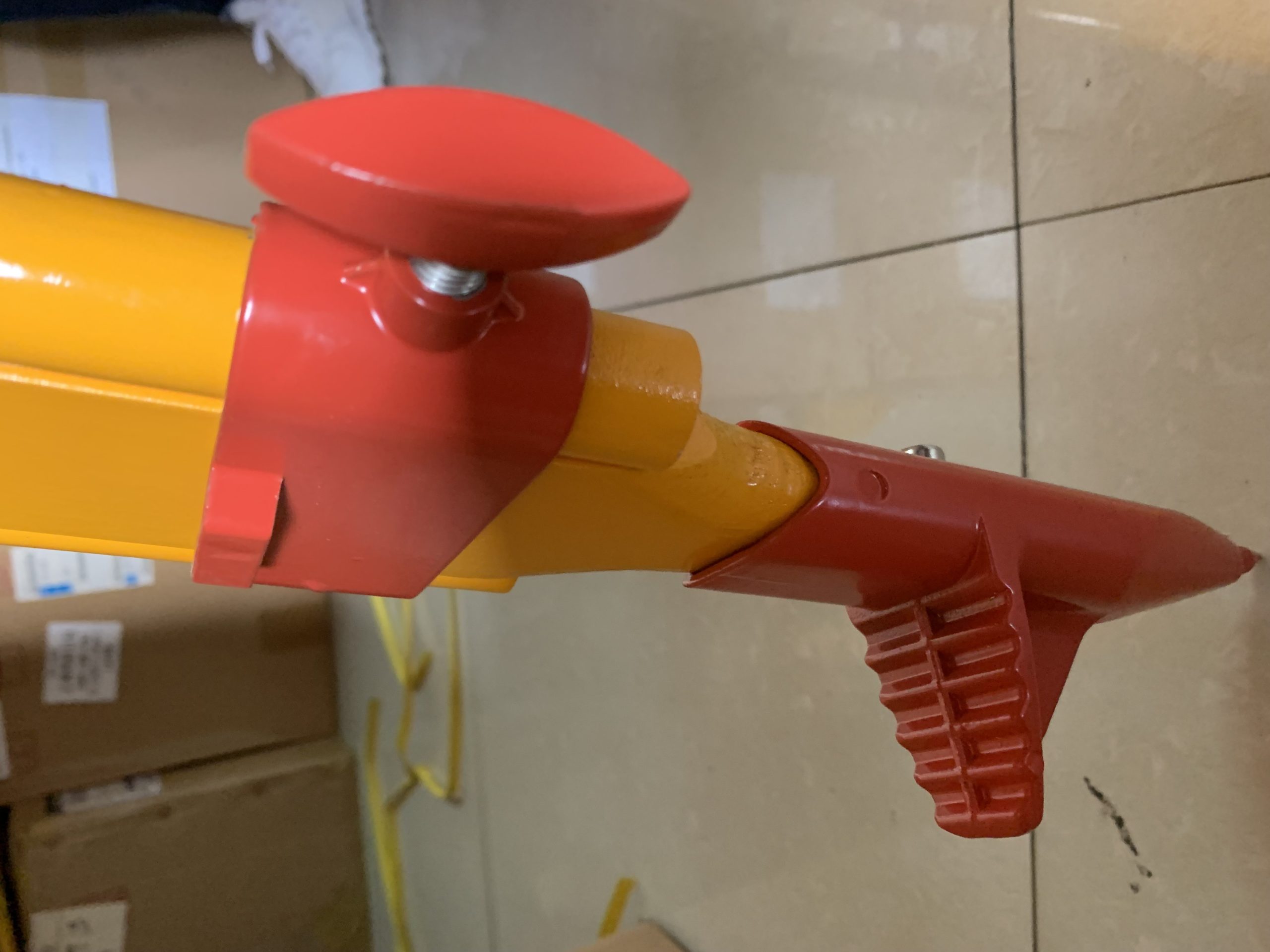 Durable Wooden tripod for Total Station, Automatic Level, GPS with Red Color - Image 2